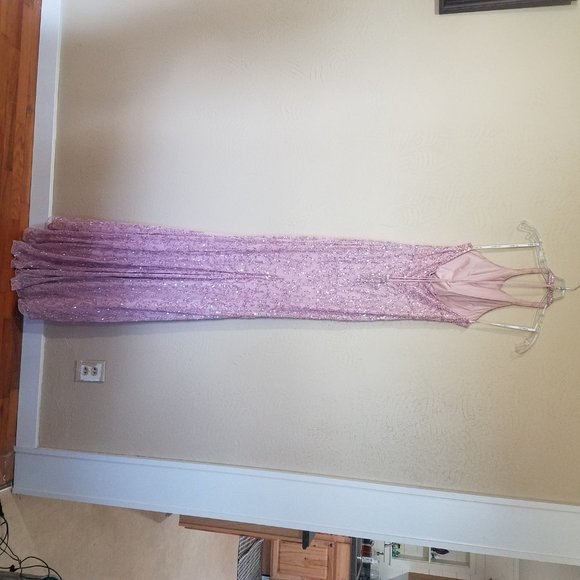 SHERRI HILLPINK BEADED/SEQUIN PROM DRESS - Picture 4 of 16